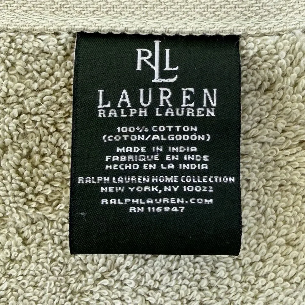 Lauren Ralph Lauren Greenwich Luxury Cotton Bath Towel Aloe Green 30”x56” New